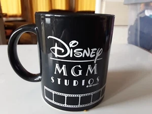 1987 Coffee Mug Cup Disney Mickey In Director Chair MGM Studios Ceramic Black - Picture 1 of 2