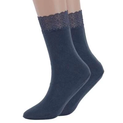 3 pares de calcetines suaves para mujer con encaje recortados calcetines elegantes al tobillo calcetines redondos EE. UU. Foto 1 de 4