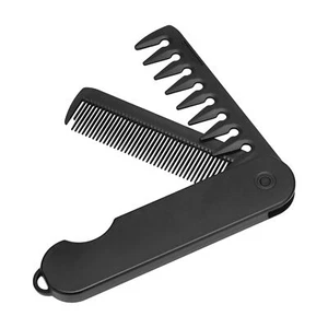 2X Peine de Pelo Plegable para Hombres 2 en 1 Peine de Bolsillo Portátil Peine de Dientes Finos - Imagen 1 de 12