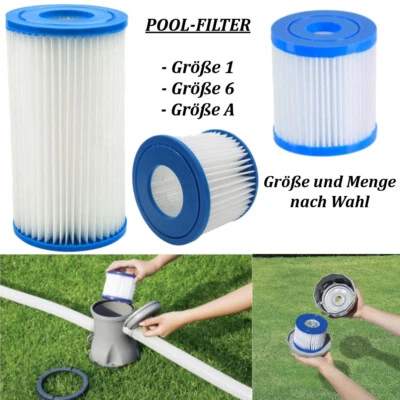 Pool-Filter Kartusche Typ I / VI / A für Bestway Intex - Stückzahl wählbar - Bild 1 von 4