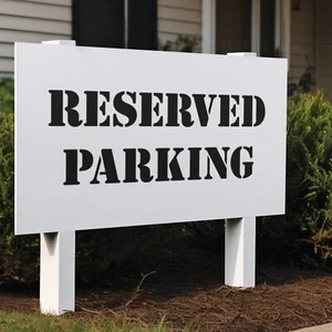 Plantilla de letrero de estacionamiento reservado - plantilla grande reutilizable de estacionamiento reservado - Imagen 1 de 4