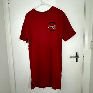 SuperDry Tiger Year Long Tee Shirt Red Size UK 8 US 4 EU 36 - Picture 1 of 8