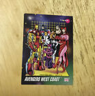 Vintage trading card Avengers West Coast Scarlet Witch Iron Man Hawkeye Marvel
