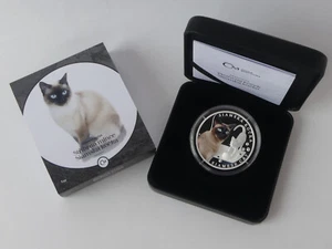 TSCHECHIEN SILBER MÜNZE COIN PP PROOF 2024 - KATZEN-RASSEN - SIAM KATZE - - Picture 1 of 8