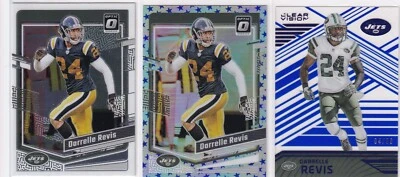 Darrelle Revis 2016 Clear Vision Blue /99, 2023 Optic Stars Parallel. Jets - Image 1 of 2