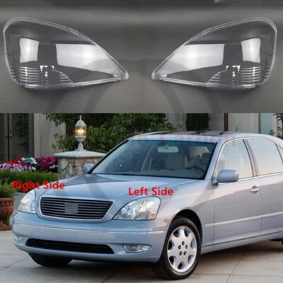 A Pair For Lexus LS430 2001-2003 Front Headlight Clear Lens Shell w/Seal Glue - Изображение 1 из 4
