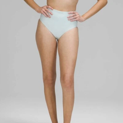 NWT Lululemon Seersucker Waterside High Waist Swim Bottom - Sheer Blue, Size XS - Image 1 of 4