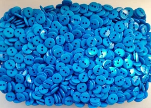 Buttons 12mm 20L Blue Turquoise 2 Hole Shirt Button Sewing Children Craft (S15) - Picture 1 of 1