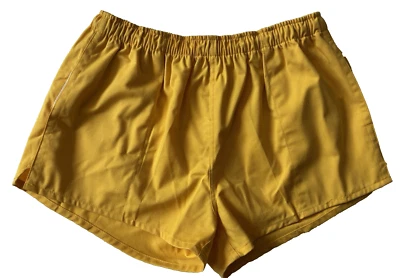 NEW vtg 80s deadstock yellow Jockey Dad shorts golf tennis sport L 2.5" inseam - Image 1 of 4