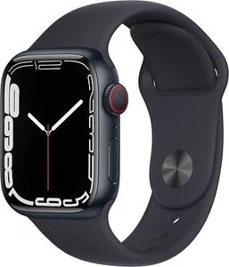 Apple Watch Series 7 GPS + LTE w/ 41MM Midnight Blue Aluminum Case & Sport Band - Picture 1 of 1
