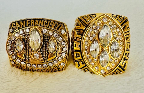 2 PCS San Francisco 49ers Back To Back Championship RING SET, USA SHIP 1988/89 Cover