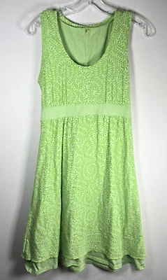 Vestido sin mangas verde Athleta para mujer mediano Vyasa en capas yoga Burnout Foto 1 de 4