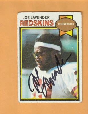 Joe Lavender Washington Redskins AUTO Signed 1979 Topps San Diego State 2S - Image 1 of 2