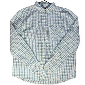 Wrangler Shirt Mens Large Plaid Long Sleeve Casual Button Up Vented Breathable - Picture 1 of 24