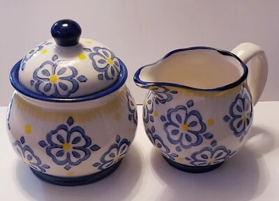 💥 Signature Housewares Ceramic Lidded Sugar and Creamer Set- FREE SHIPPING  - Image 1 of 3