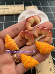 Bread-Croissant silicone mold for Fondant-Resin-polymer Clay-handcrafts-handmade - Picture 1 of 9