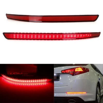 Red Lens 40-SMD LED Rear Bumper Reflector Lights For 2011-2013 Kia Optima K5 - Image 1 of 4