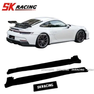 Para Porsche 911 992 Carrera 20+ NUEVO Faldones Laterales Negro Brillante Mejoras Estilo GT3 - Imagen 1 de 11