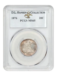 1876 20C PCGS MS65 ex: D.L. Hansen - Picture 1 of 4