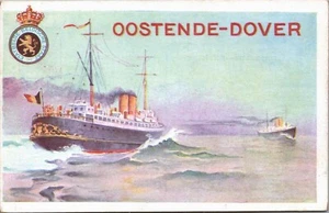 Ship Ostende-Dover Estado Belga Vintage Postal B101 - Imagen 1 de 2