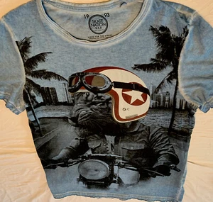 Skate Nation USA 1993 Rolled Hems Vintage TShirt Beach Skate Youth Chest 35” - Picture 1 of 11