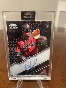 2020 Topps Chrome Black Domingo Leyba Refractor Auto Encased 62/150 - AZ D-Backs