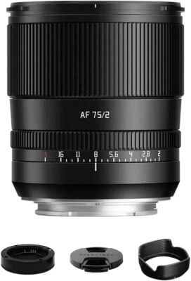 TTArtisan 75mm F2 AF Full Frame Large Aperture AF Lens for Nikon Z Mount Cameras - Image 1 of 4