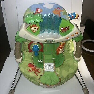 Fisher Price Rainforest Baby Bouncer Vibrating Seat Lights Music • Tested, NICE! • 191.78$