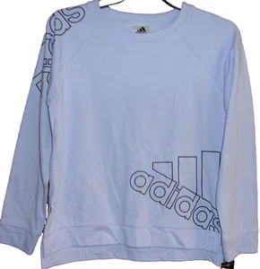 ADIDAS Girl's Long Sleeve "ADIDAS" Sweatshirt VIOLET Size: X-LARGE NWT $40 - Picture 1 of 4
