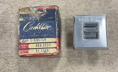 Interruptor de controle remoto NOS 1963 Cadillac e 1968 Eldorado trava de porta a vácuo LH - Imagem 1 de 4