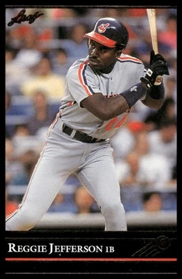 1992 Leaf #86 Reggie Jefferson Black Gold Cleveland Indians NM+ - Image 1 of 2