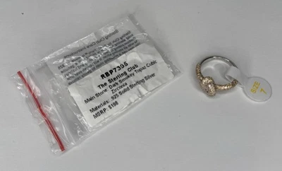 Anillo Bomb Party Plata Esterlina .925 - Nudo - Topacio Ahumado Oscuro Talla 7 - NUEVO Foto 1 de 2