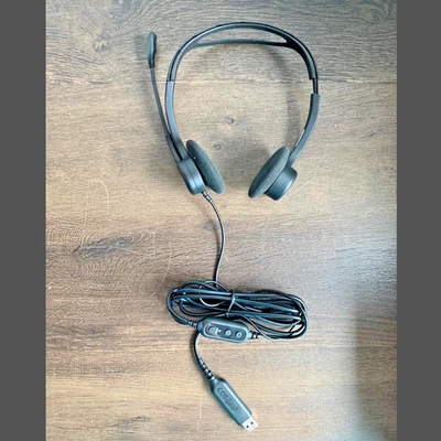 Kopfhörer, Stereo-Headset, Logitech 960, 2.4m Kabel - Bild 1 von 2