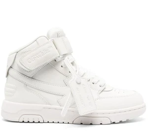 OFF-WHITE OUT OF OFFICE LOGO MID-TOP SNEAKERS WOMEN SHOES OWIA275C99LEA0030101 - Picture 1 of 5