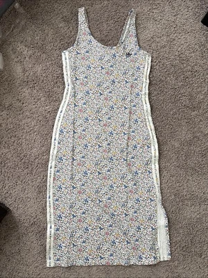 Vestido Adidas Para Mujer Grande Original Liberty London Bodycon 3 Rayas Maxi NUEVO Foto 1 de 4
