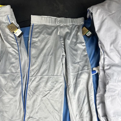 New Rawlings Baseball Softball Pants Sz Adult Large Gray Semi Relaxed Fit - Image 1 of 2