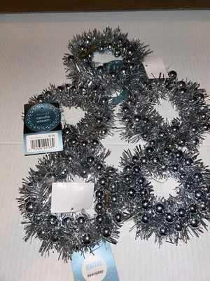5 Martha  Stewart First Snowfall Candle Wreath, New - Image 1 of 4