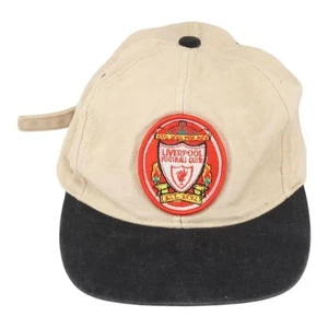 Vintage Liverpool Cap Mens Size O/S Beige Football Adjustable 90s - Picture 1 of 15