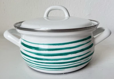 Gmundner Keramik Riess Emaille grün geflammt Kochtopf GK2734 (2508DE2) 10/25 - Bild 1 von 4