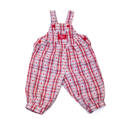 Mono de Colección OshKosh B’gosh 12M Cuadros Corazones Rojo Azul Blanco Chaleco Hecho en EE. UU. Foto 1 de 4