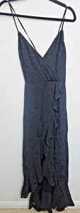 LULUS Schwarz Romantisch Date Nacht Maxikleid Gr. L Cocktail Party Abend Glamour - Bild 1 von 14