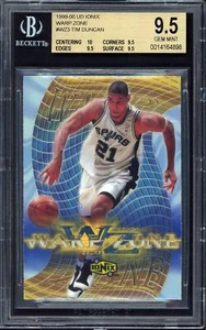 1999-00 Upper Deck Ionix #WZ3 Tim Duncan Warp Zone 9.5 - Picture 1 of 2