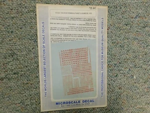 Microscale decals N 60-69-5 Railroad Roman Alphabet Numbers red K84 - Picture 1 of 1