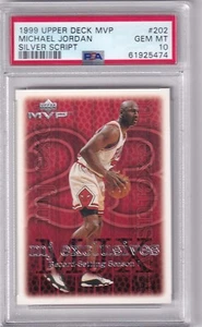 Upper Deck 1999 MVP NBA No. 202 Michael Jordan Silver Script PSA 10 GEM MINT - Bild 1 von 2