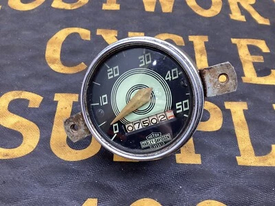 Harley Hummer Model 125 K Model Speedometer 67000-51 OEM 1951 USED - Image 1 of 4