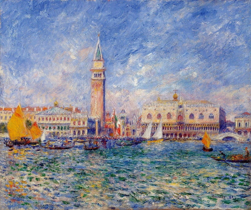Venecia Palacio Ducal Pierre-Auguste Renoir Arte Giclee Impreso Pintura al Óleo Foto 1 de 1