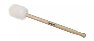 Bass drum mallet, 410 mm. maple handle, 64 mm. soft wood core fur head - Picture 1 of 1