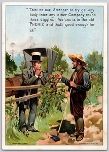 Victorian Trade Card 1886 T.R. Burch Phenix Insurance - Picture 1 of 2