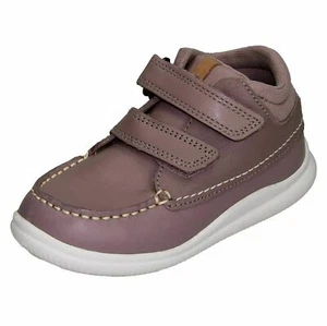 CLARKS CREST TUKTU T Niñas Botas de Cuero Rosa Oscuro con Cuello Rosa - Imagen 1 de 9