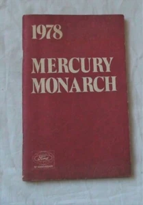 1978 FORD MERCURY MONARCH 75th ANNIVERSARY OWNERS MANUAL - Picture 1 of 2